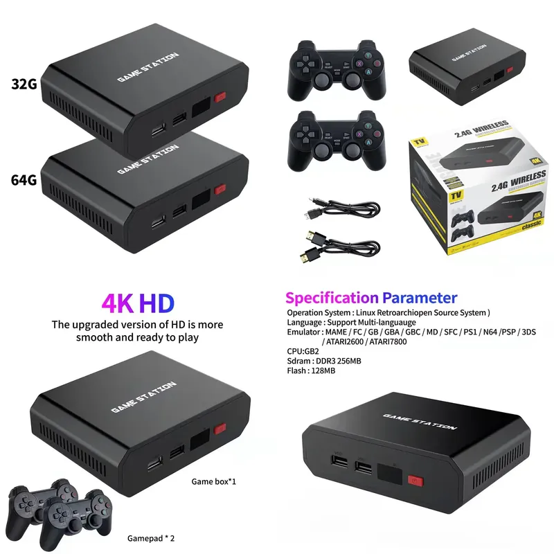 Gaming Console Controller - Console de Videogame M8plus HD com