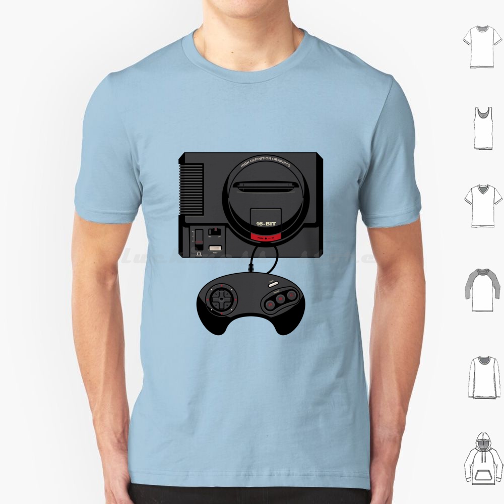 Gaming Console Kids - Retro preto 16 bits t camisa