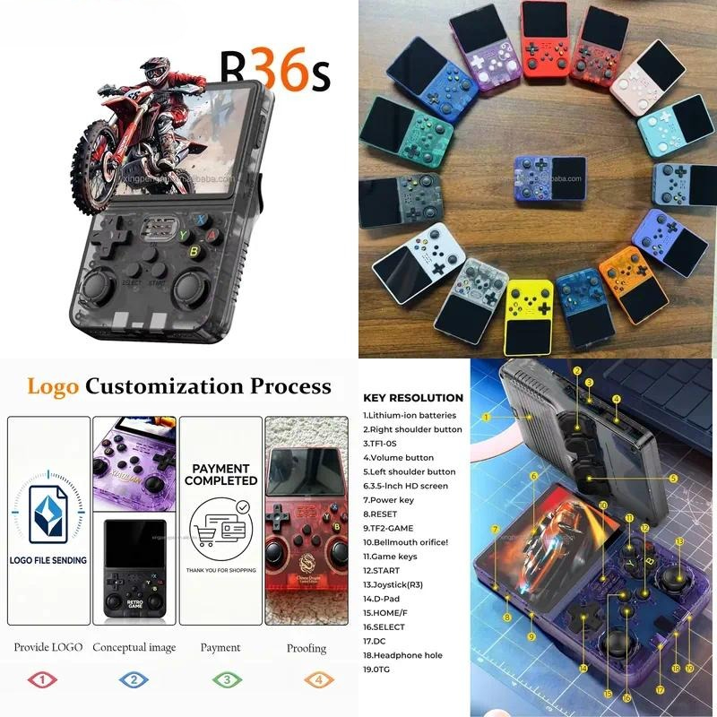 Gaming Console R36 - Console de jogos portátil 2026 R36s