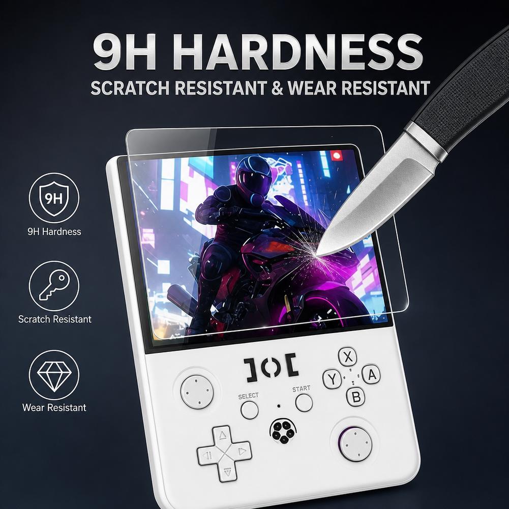 Gaming Console R36 - Película Protetora de Vidro Temperado 9H